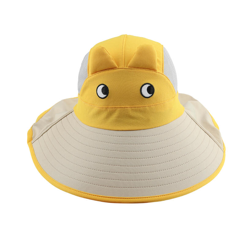 青少年登山健行遮陽帽 MH500－黃色