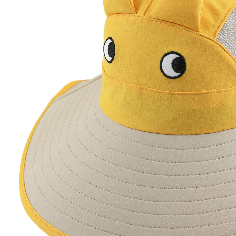青少年登山健行遮陽帽 MH500－黃色