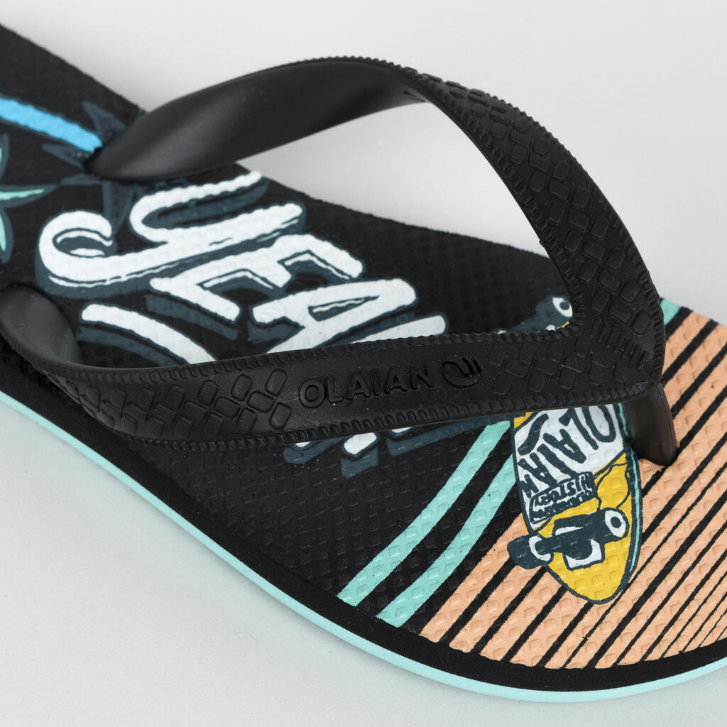 Boy's flip-flops - 190 Byok black green