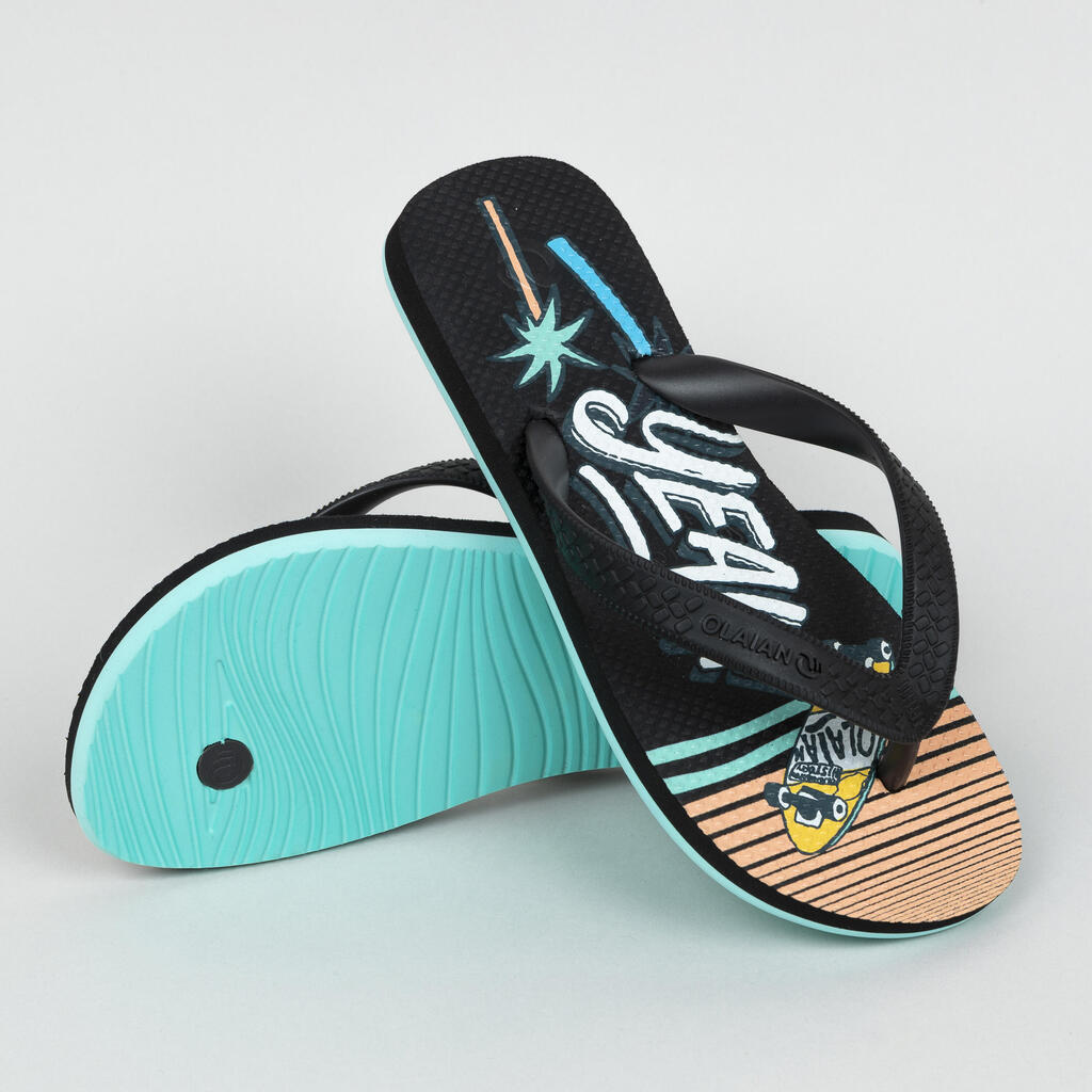 Boy's flip-flops - 190 Byok black green