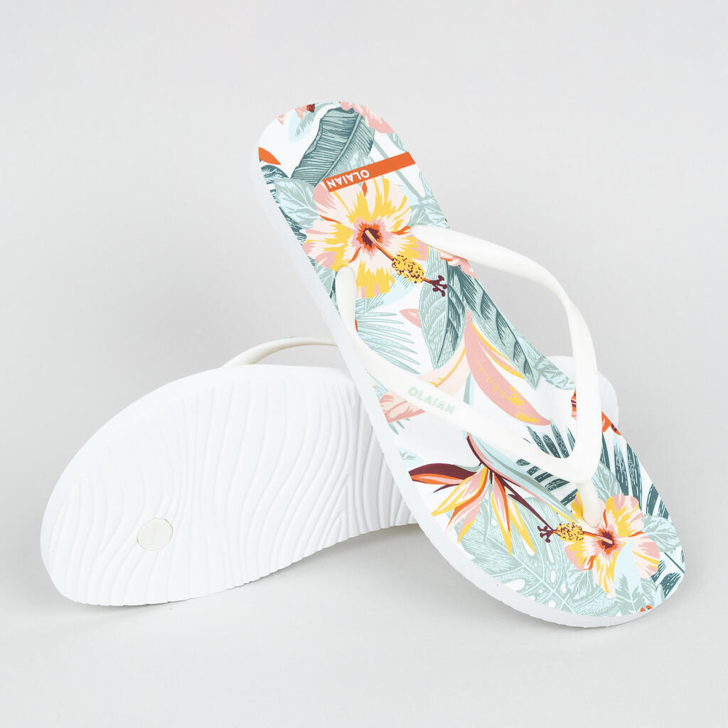 Women's flip-flops - 120 Lila black white