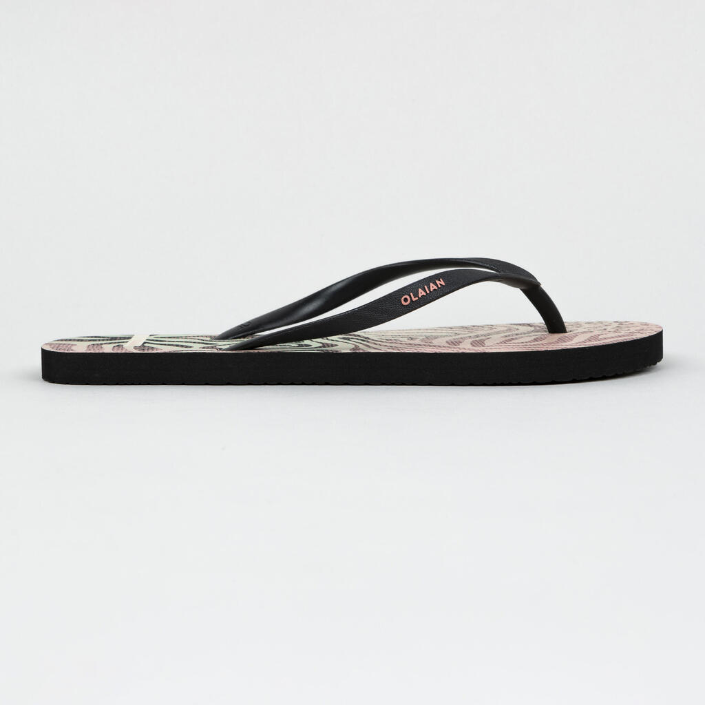 Women's flip-flops - 120 Lila black white