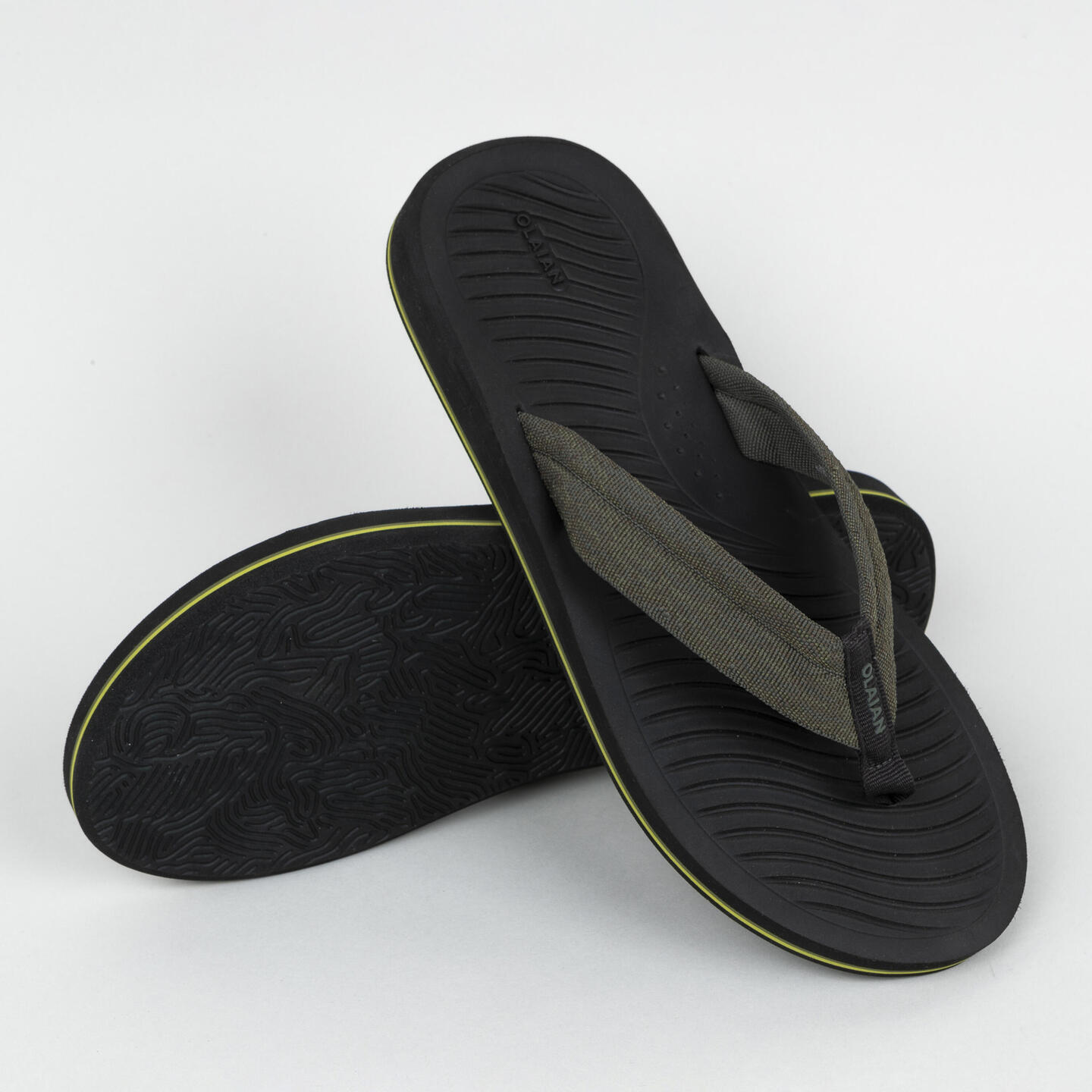 Mens Lightning Bolt New Legend Khaki Thongs Sandals Shoes Flip Flops