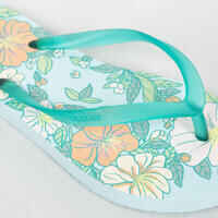 Grls' Flip-Flops - 120 Flower turquoise
