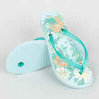 Grls' Flip-Flops - 120 Flower turquoise