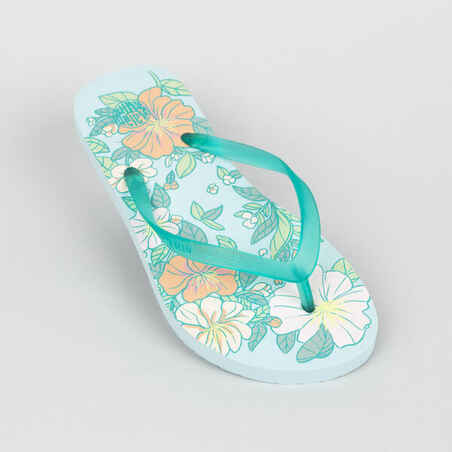 Grls' Flip-Flops - 120 Flower turquoise