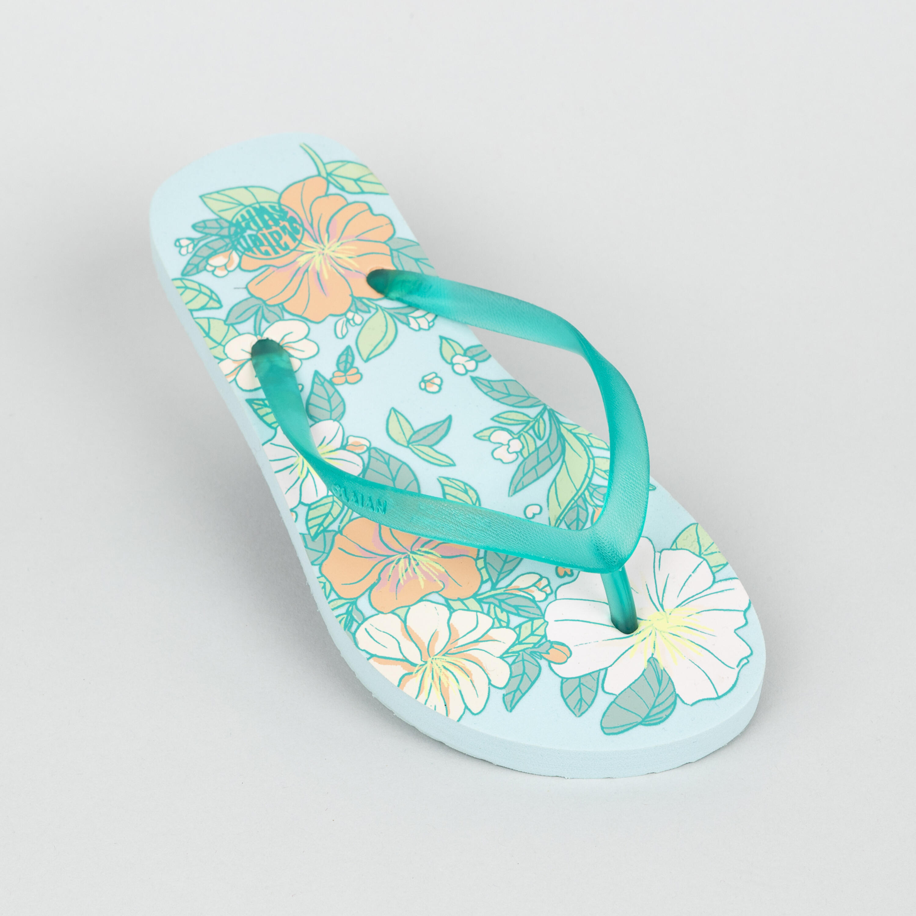 OLAIAN Grls' Flip-Flops - 120 Flower turquoise