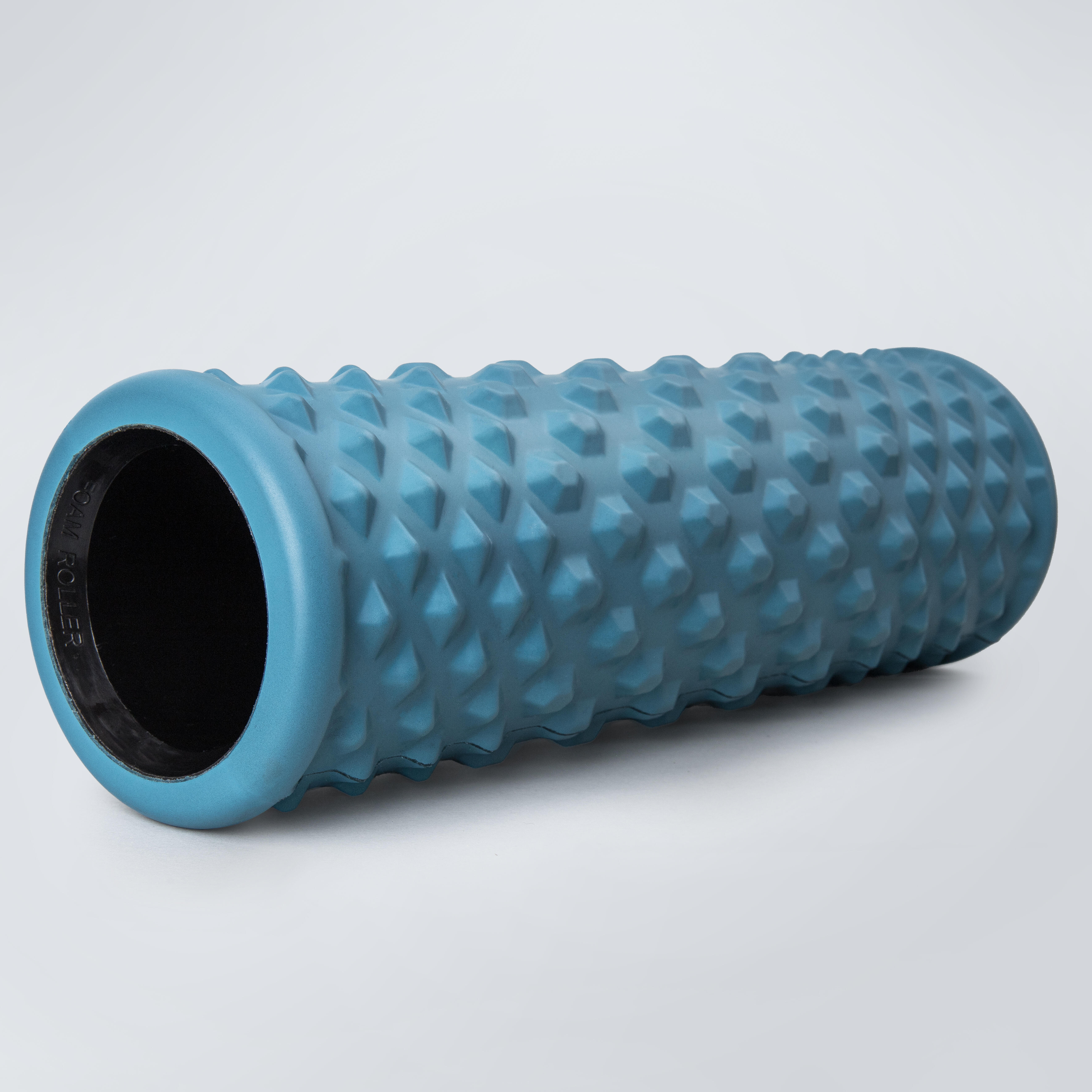 Deep Tissue Hard Foam Massage Roller, 38cm, Intense Muscle Relief, Blue