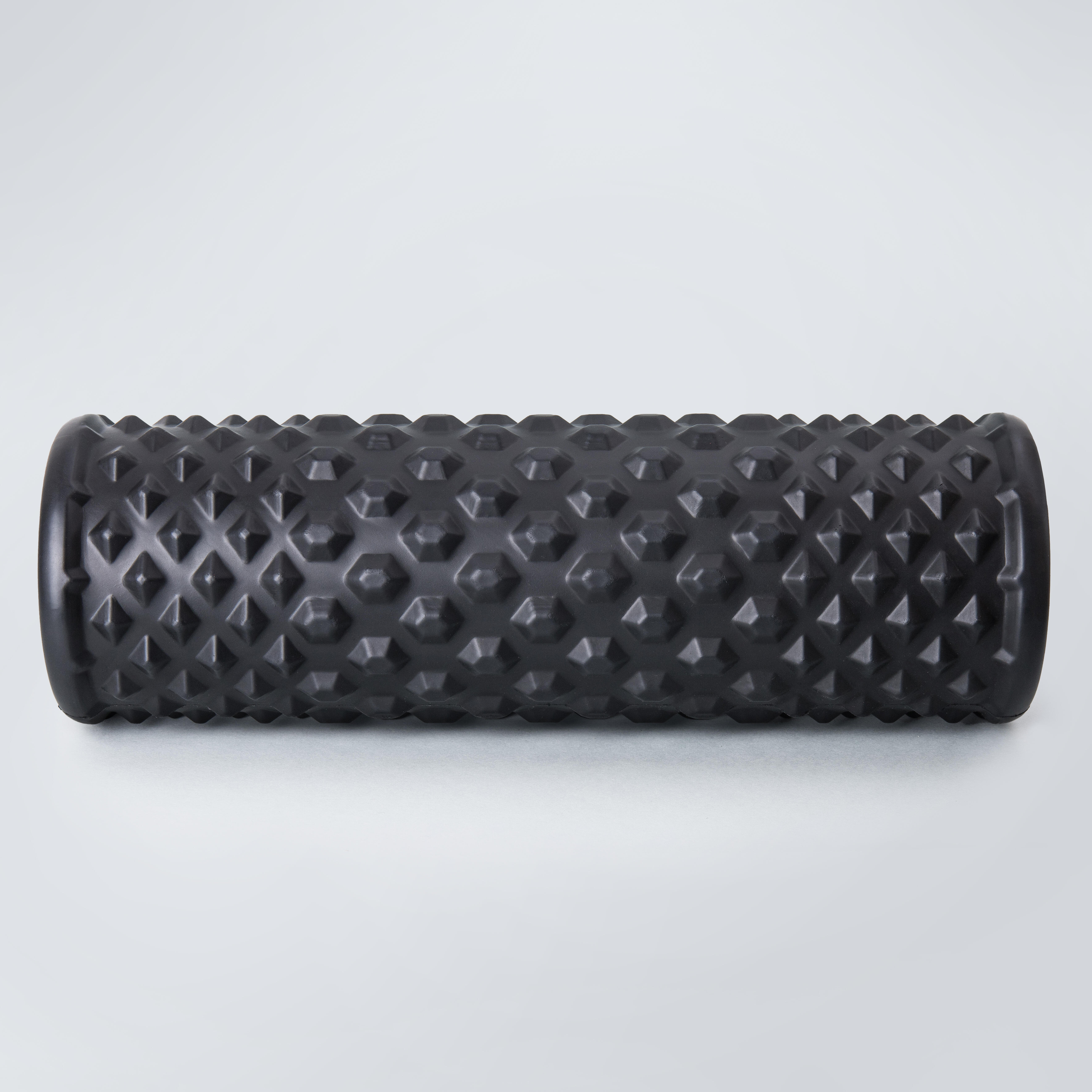 Deep Tissue Hard Foam Massage Roller, 38cm, Intense Muscle Relief, Black