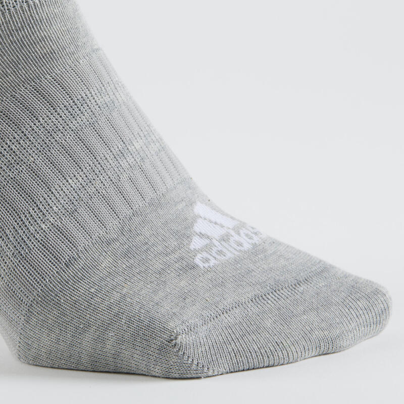 Calze corte adulto Adidas nero-bianco-grigio x3