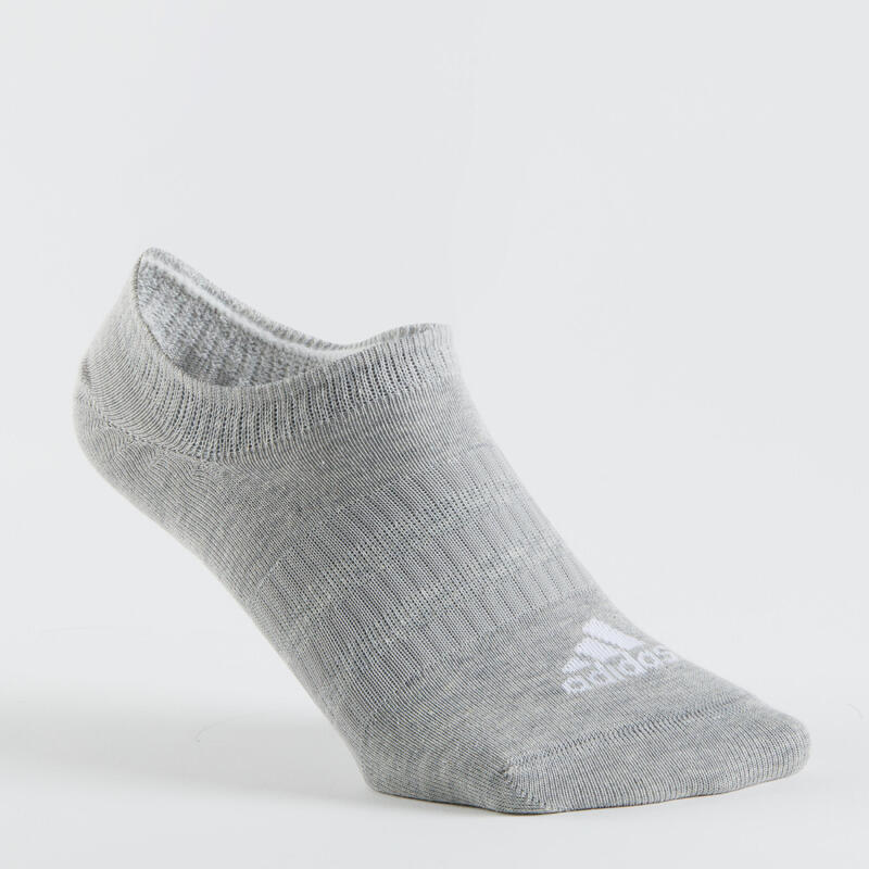 Calze corte adulto Adidas nero-bianco-grigio x3