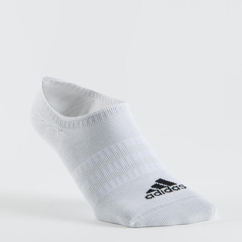 Calze corte adulto Adidas nero-bianco-grigio x3