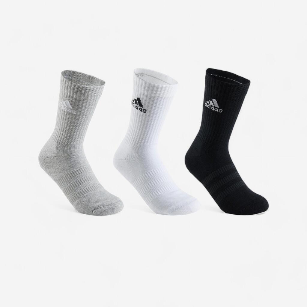 High Sports Socks Tri-Pack - Grey/White/Black