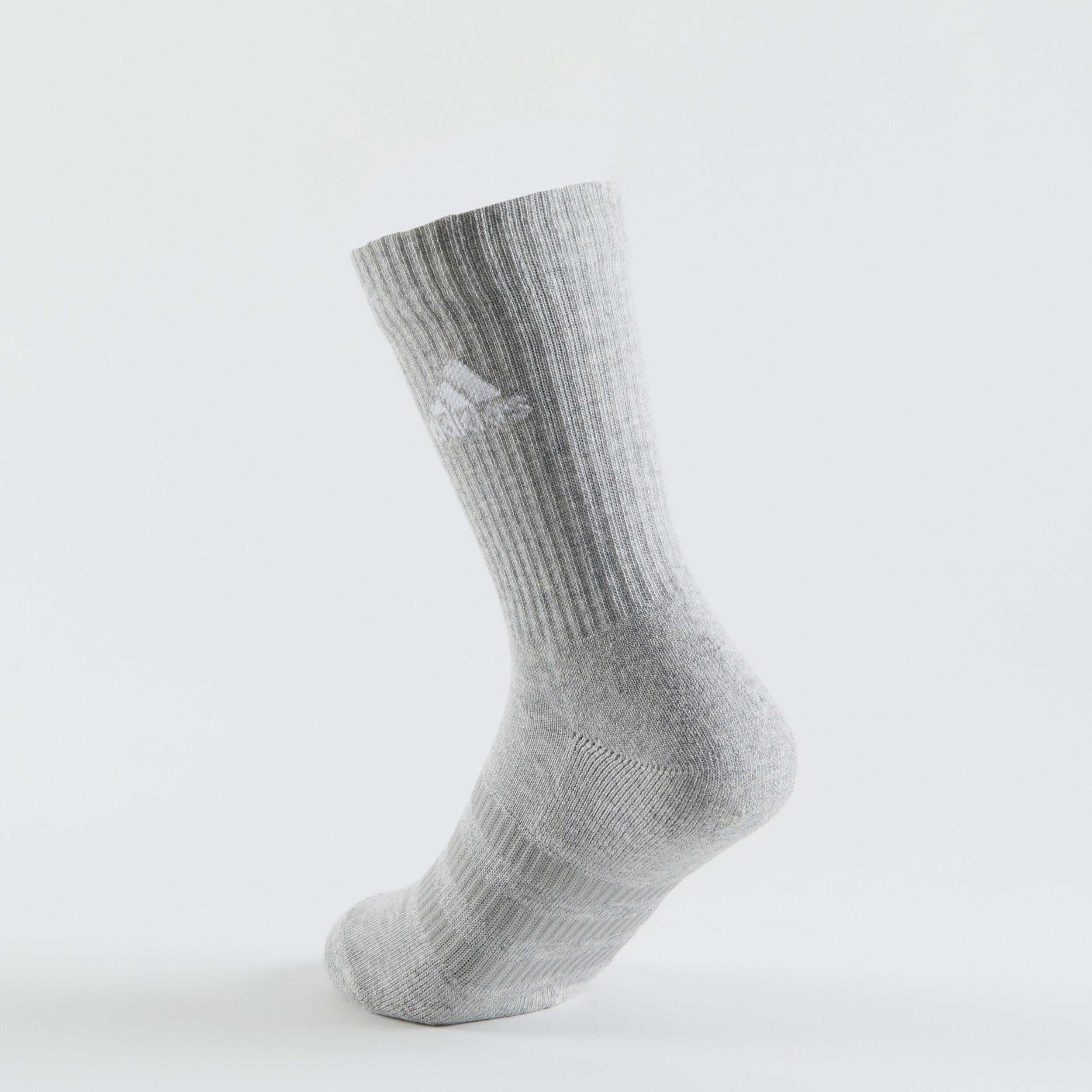 HIGH SPORTS SOCKS ADIDAS GREY WHITE BLACK SET OF 3