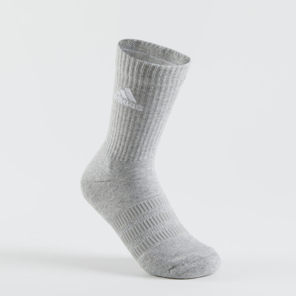 High Sports Socks Tri-Pack - Grey/White/Black