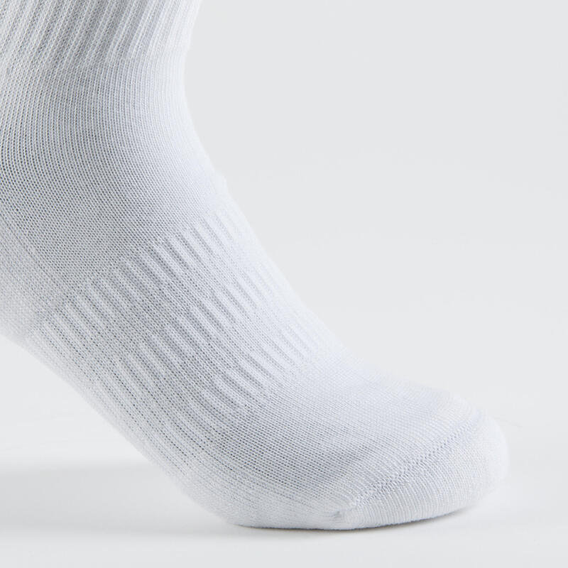 Vysoké sportovní ponožky Adidas 3 páry černé, bílé, šedé