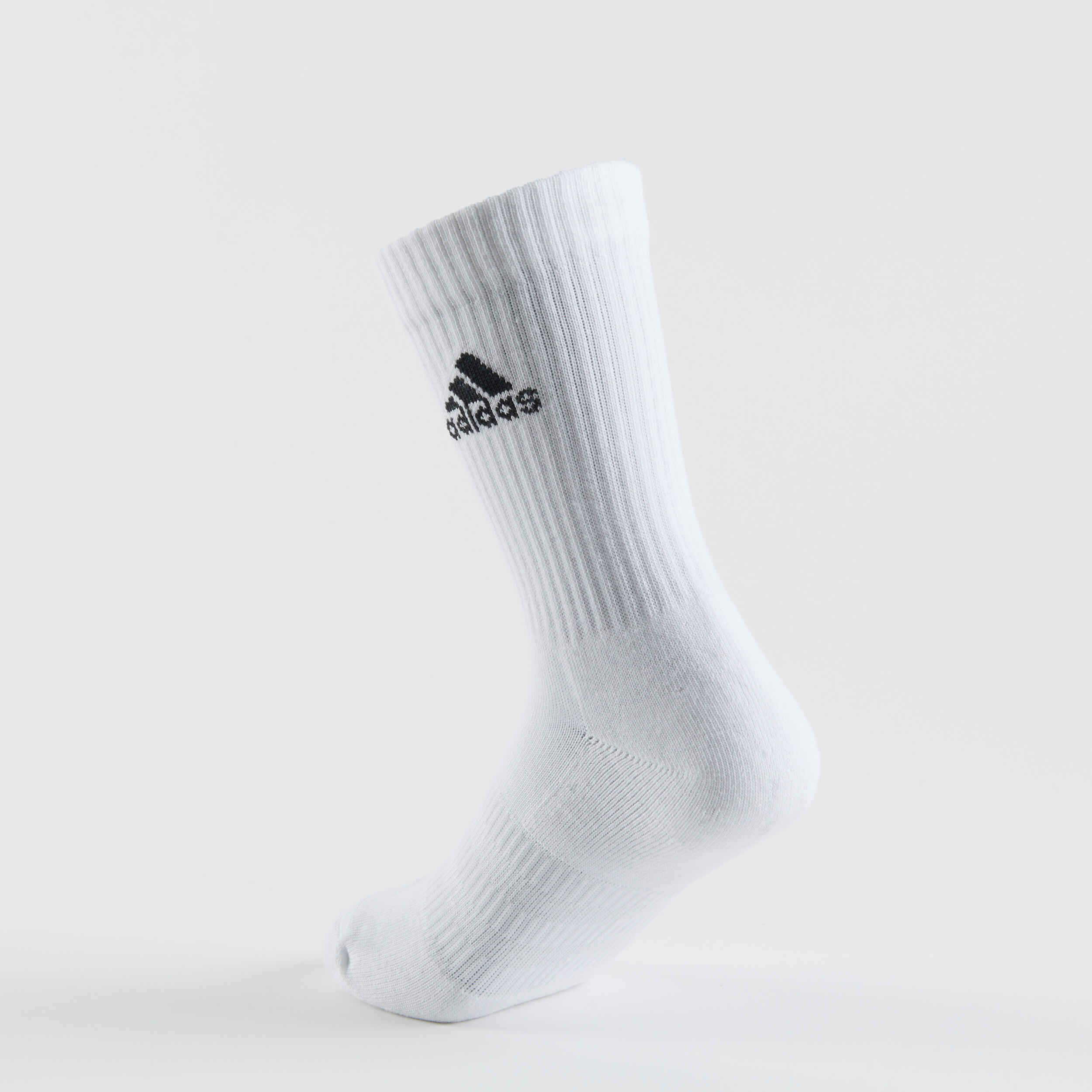ADIDAS Športové ponožky vysoké 3 páry sivé, biele, čierne 40-42 · záber 7