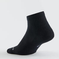 Crne čarape srednje visine za tenis RS 100 (3 para)