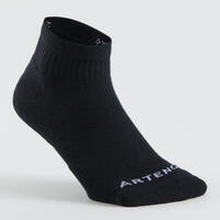 Crne čarape srednje visine za tenis RS 100 (3 para)