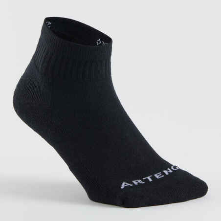 Vidutinio ilgio kojinės tenisui „RS 100“, 3 vnt., juodos