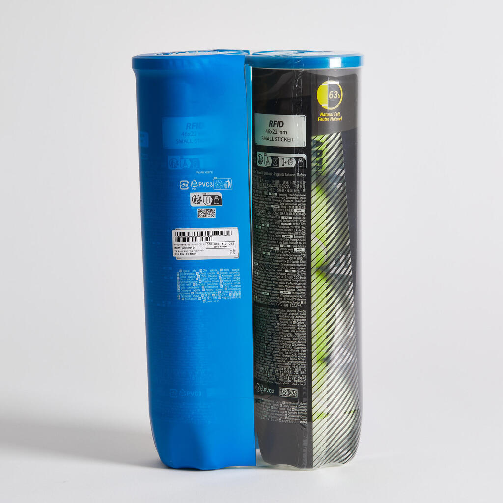 Balle de tennis polyvalente - ARTENGO Comfort Pro * 4 JAUNE 2 Tubes