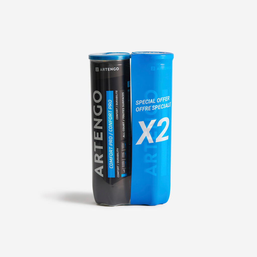 Λειτουργικό μπαλάκι tennis comfort pro *2x4 - κίτρινο