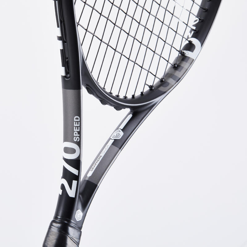 Rachetă Tenis Speed GTouch 270 Negru-Alb Adulți