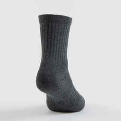 Kids' High Sports Socks RS 500 Tri-Pack - Black/Grey