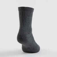 Kids' High Sports Socks RS 500 Tri-Pack - Black/Grey