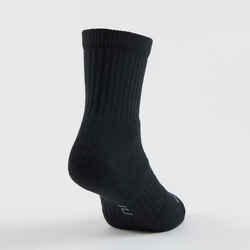 Kids' High Sports Socks RS 500 Tri-Pack - Black/Grey