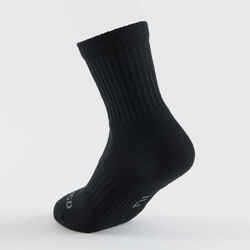 Kids' High Sports Socks RS 500 Tri-Pack - Black/Grey