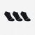 CHAUSSETTES SPORTS DE RAQUETTES BASSES ENFANT ARTENGO  RS 100 NOIR LOT DE 3