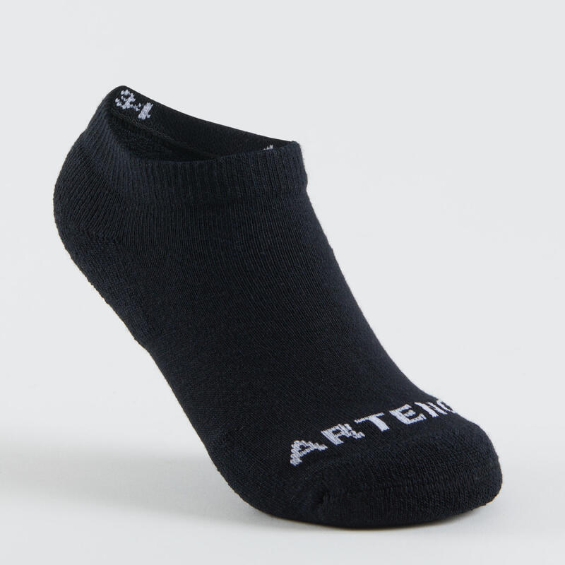 Dětské nízké tenisové ponožky RS100 3 páry černé