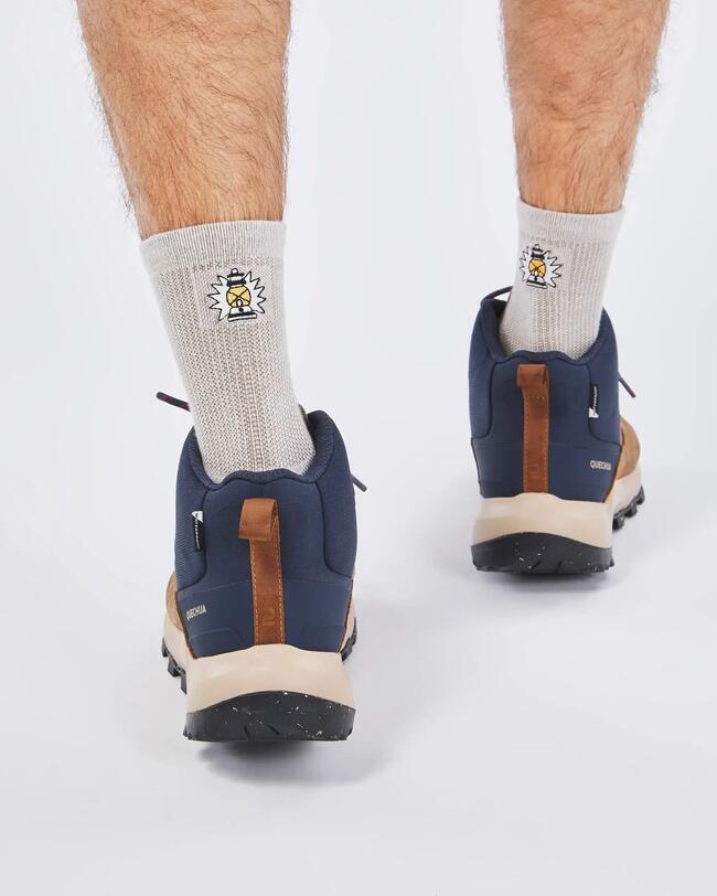 Wasserdichte Bergwander-Schuhe Herren - MH500 MID braun