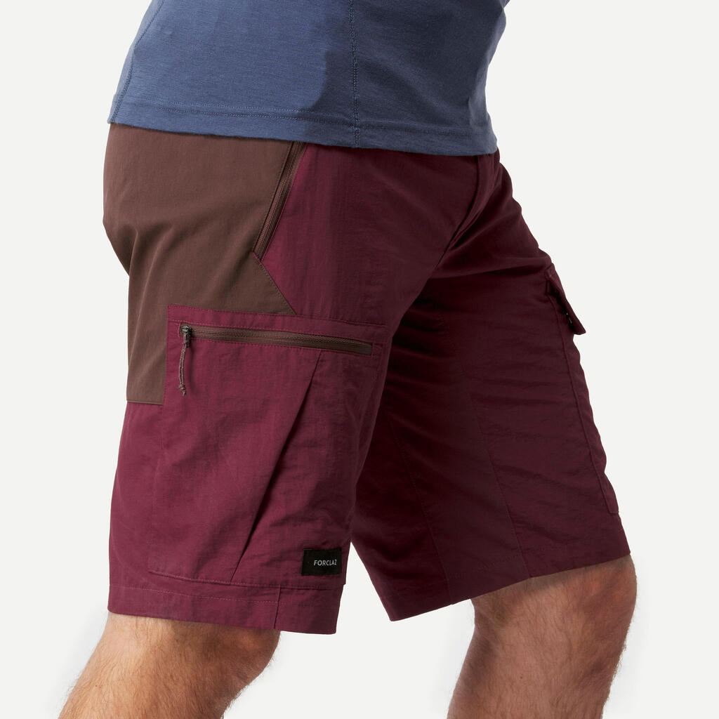 Trekkingshorts Herren robust - MT500 bordeaux