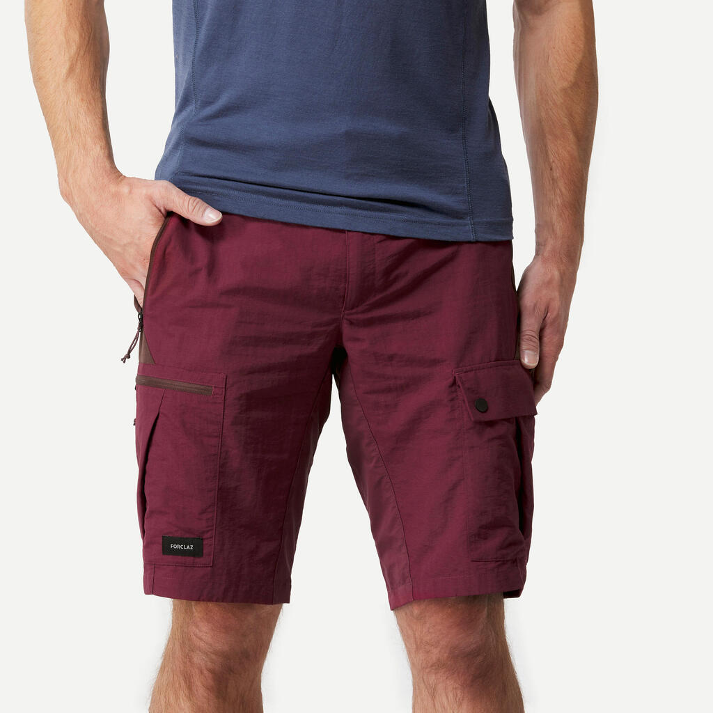 Trekkingshorts Herren robust - MT500 bordeaux