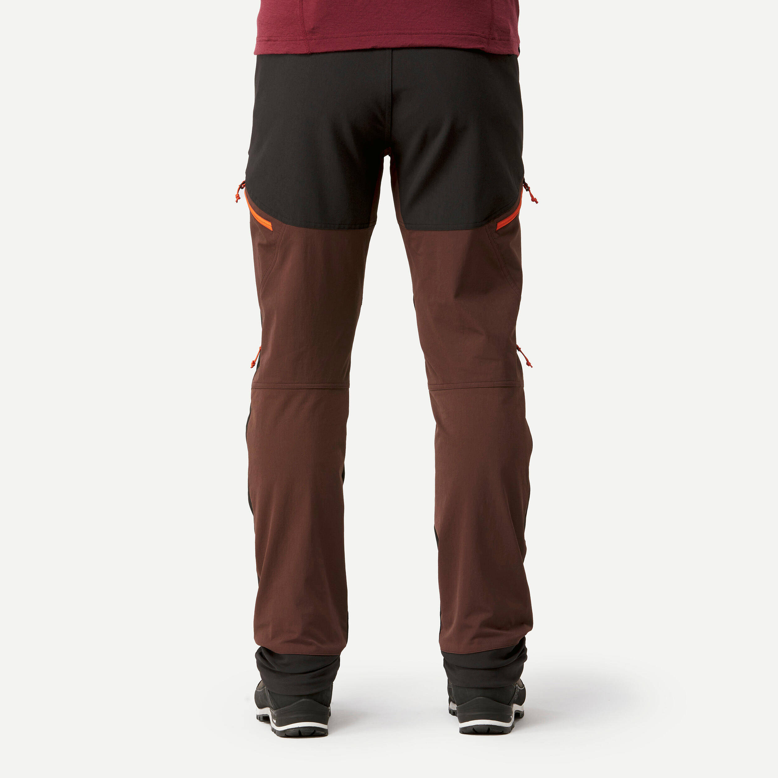 Men Stretchable Wind and Water Resistant Trekking Pants Chocolate - MT900 -  2