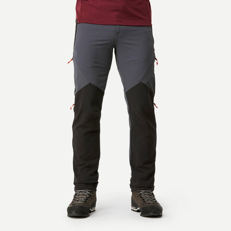 Men Stretchable Wind and Water Resistant Trekking Pants Grey - MT900