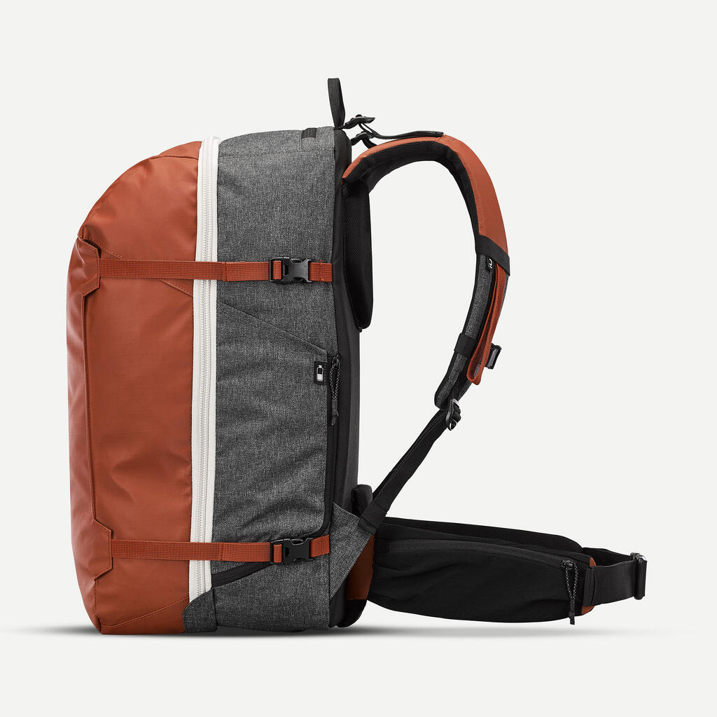 MOCHILA DE VIAJE 40L NARANJA TRAVEL 500 ORGANIZER