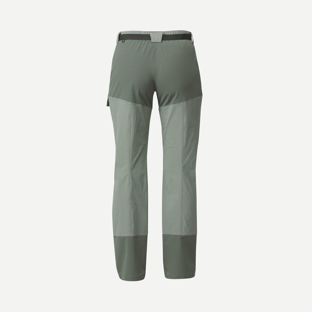 PANTALONE ZA PLANINSKI TREKING MT500 ŽENSKE IZDRŽLJIVE - KAKI