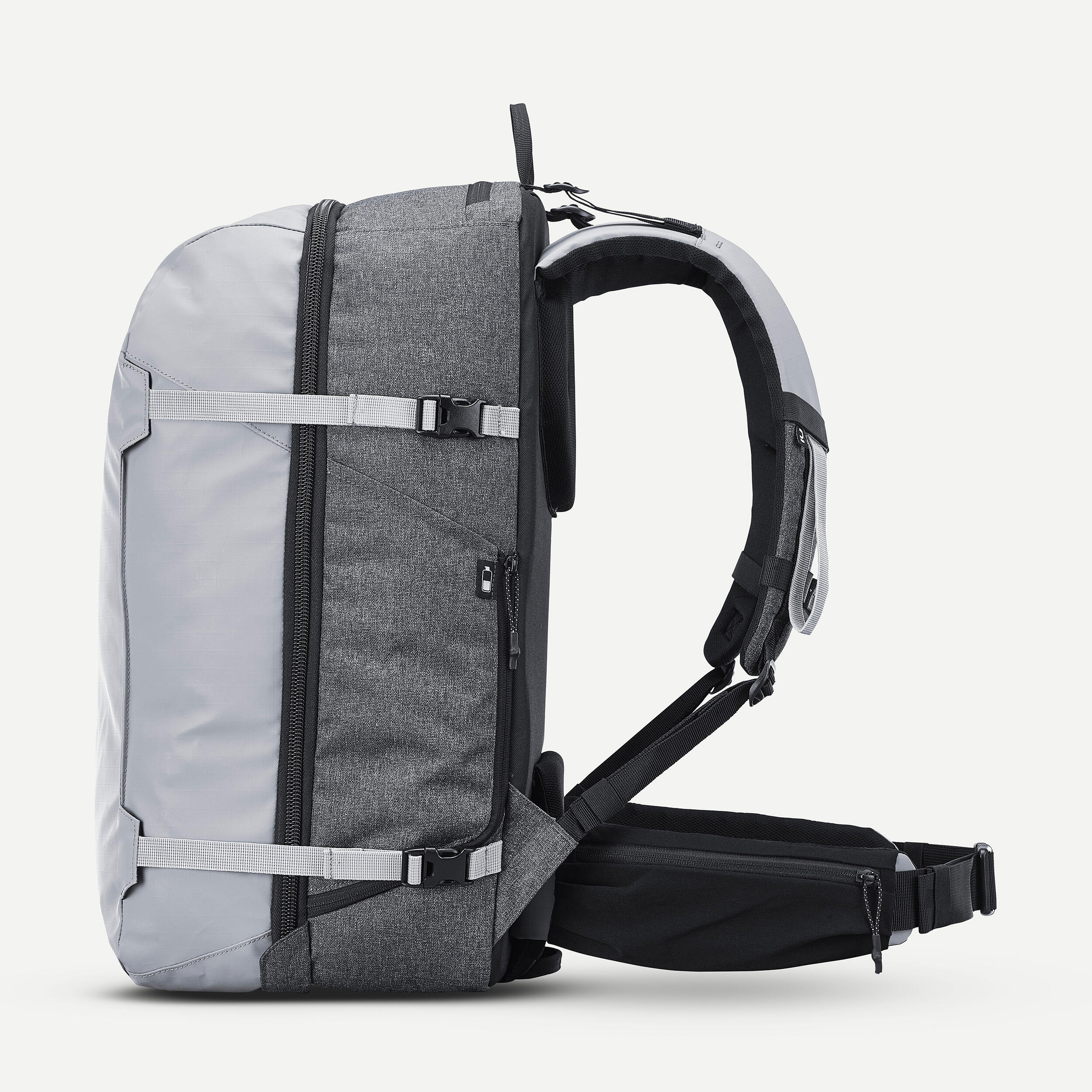 40 L Travel backpack, Travel 500 Organiser - Grey 10/24