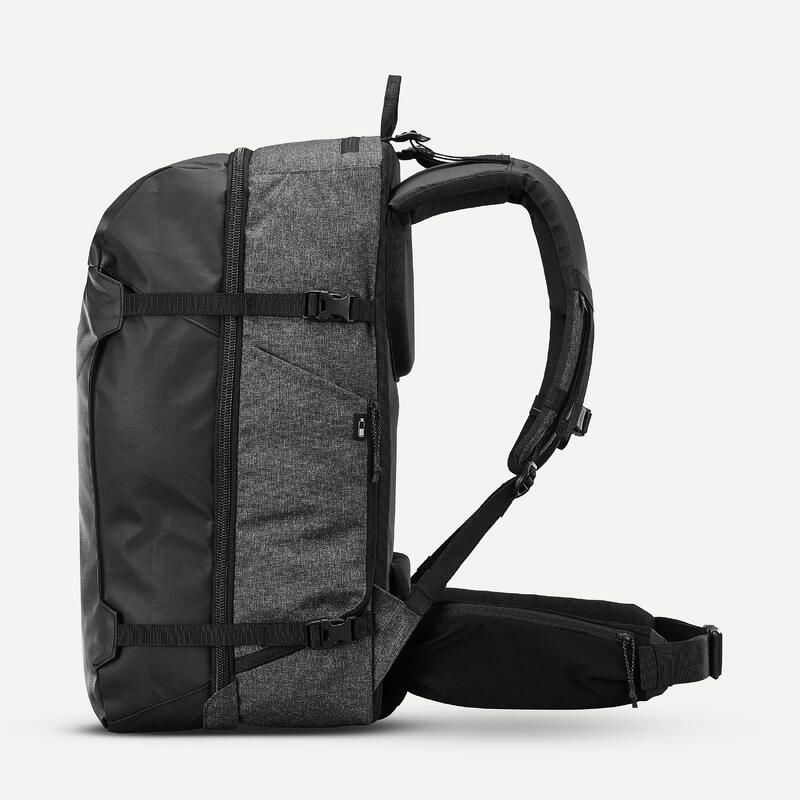 Rugzak voor backpacken TRAVEL 500 ORGANIZER 40 l zwart