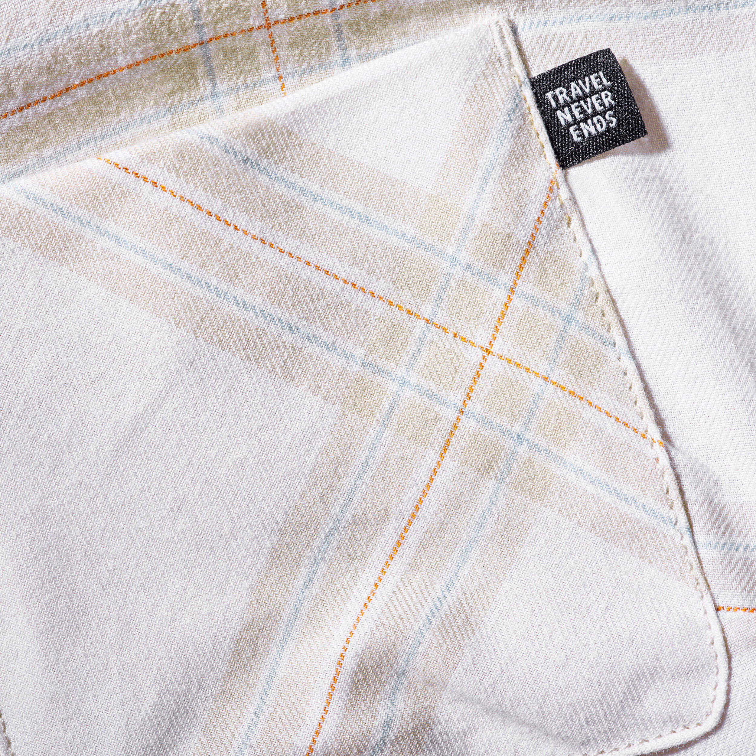 Women Checked Full Sleeve Light Flannel Shirt Beige - Travel 100 -  4