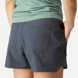 Women's Trekking Short Shorts-TRAVEL 900-Blue