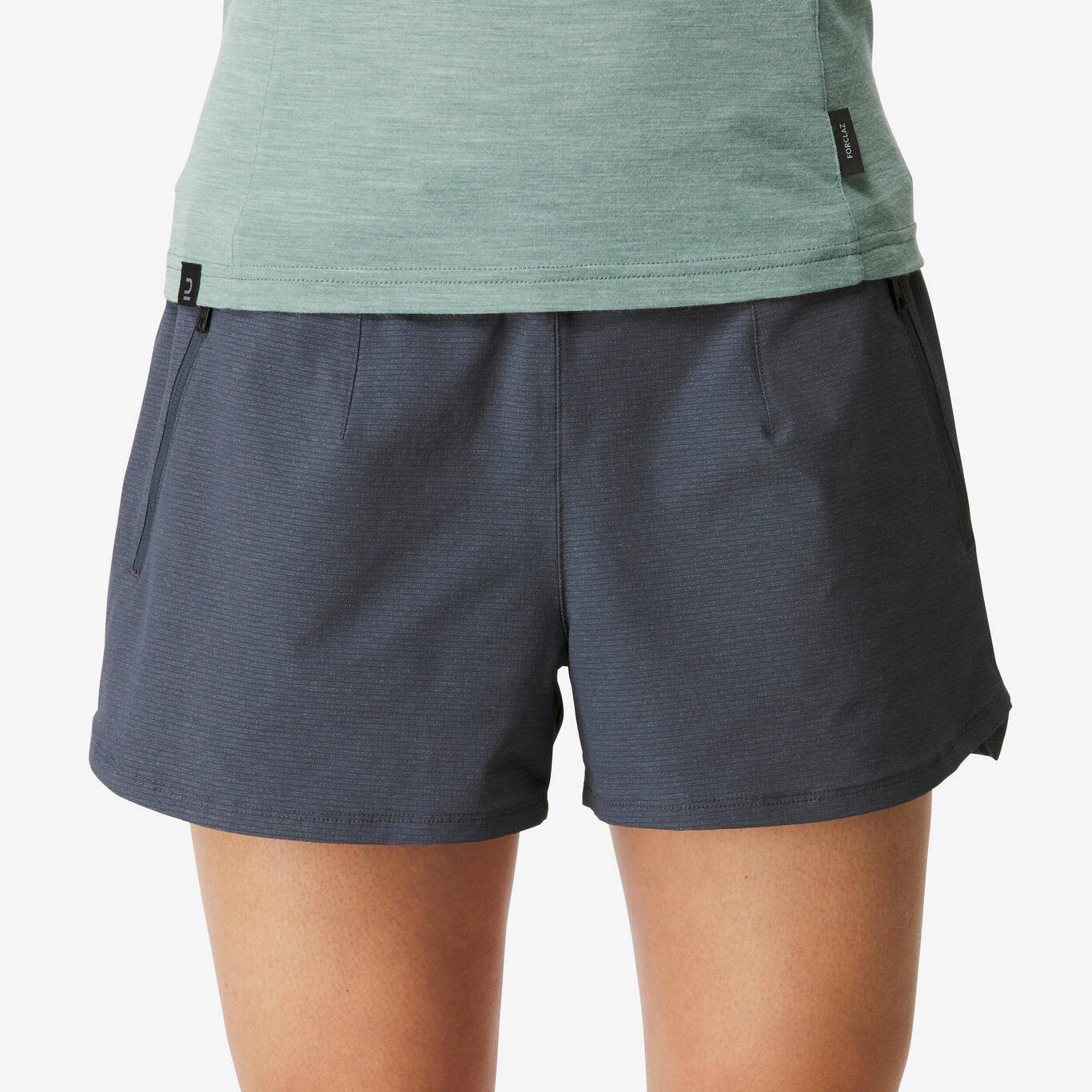 Women's Trekking Short Shorts-TRAVEL 900-Blue