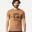 Camiseta lana merina trekking viaje - TRAVEL 100 marrón 