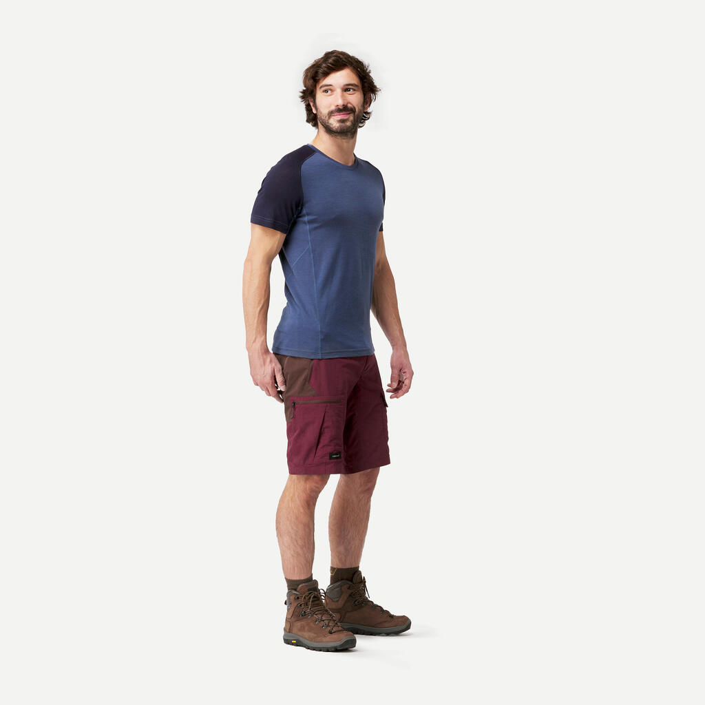 Trekkingshorts Herren robust - MT500 bordeaux