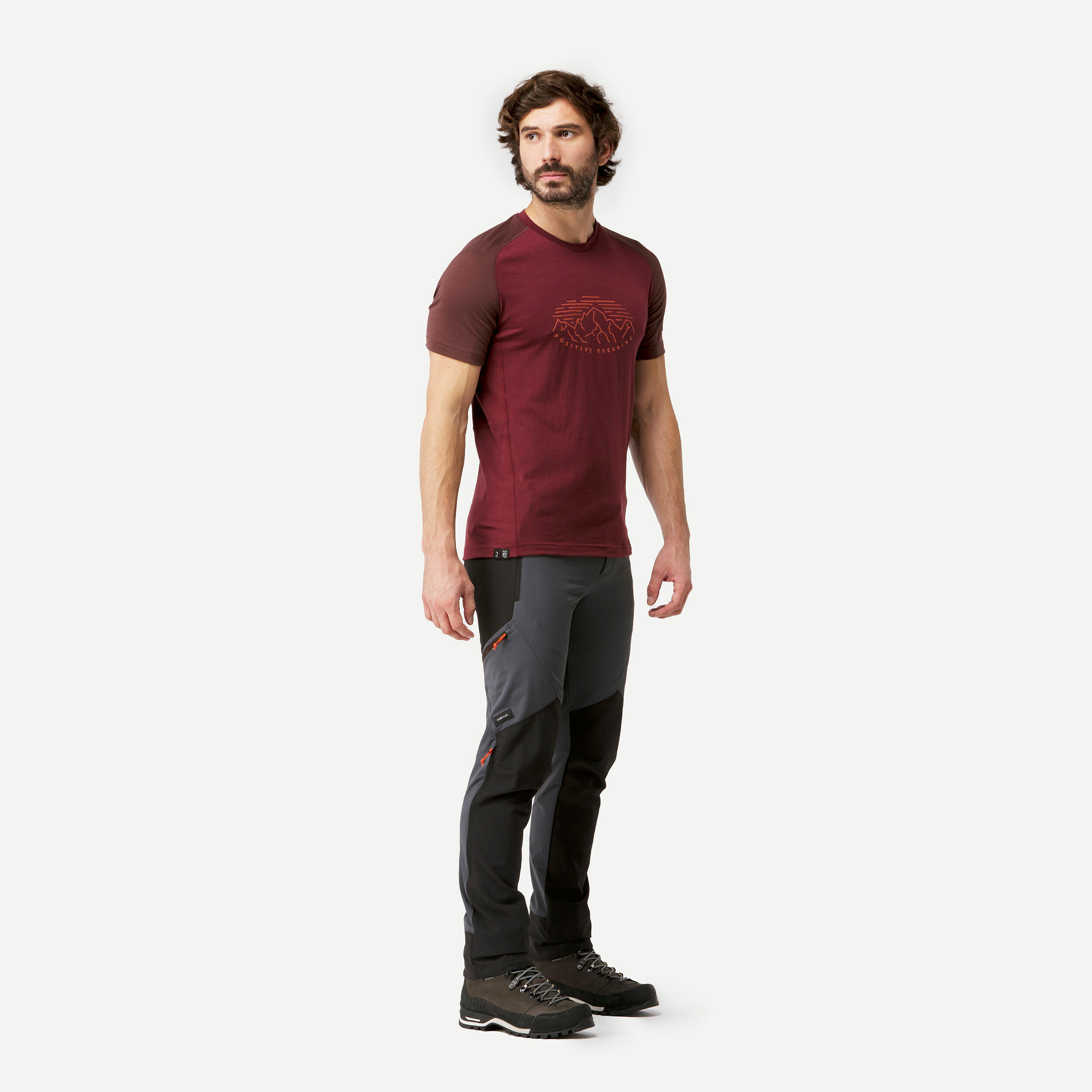Trekkinghose Herren wasserabweisend winddicht - MT900 grau  3/15