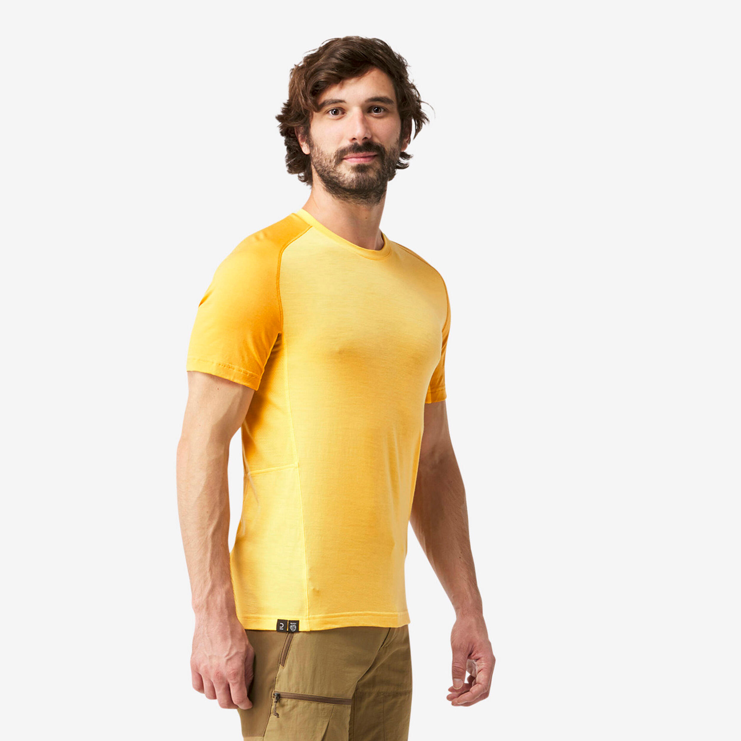 Men's Short-sleeved Merino Wool Trekking T-shirt  - MT500 1/6