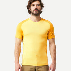 Camiseta de montaña y trekking manga corta lana merino Hombre Forclaz MT500